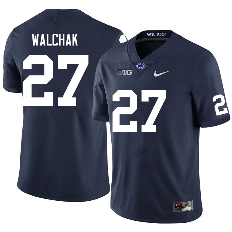 Men #27 Bobby Walchak Penn State Nittany Lions College Football Jerseys Sale-Navy